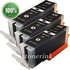 3PK PGI270 XL PGI-270XL Black Ink Cartridge For Canon PIXMA MG6820 MG6821 MG6822