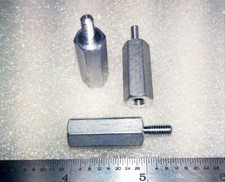 ALUMINUM STANDOFFS  3/8 HEX  MALE-FEMALE  8-32  X 1" LONG  - 8 pcs