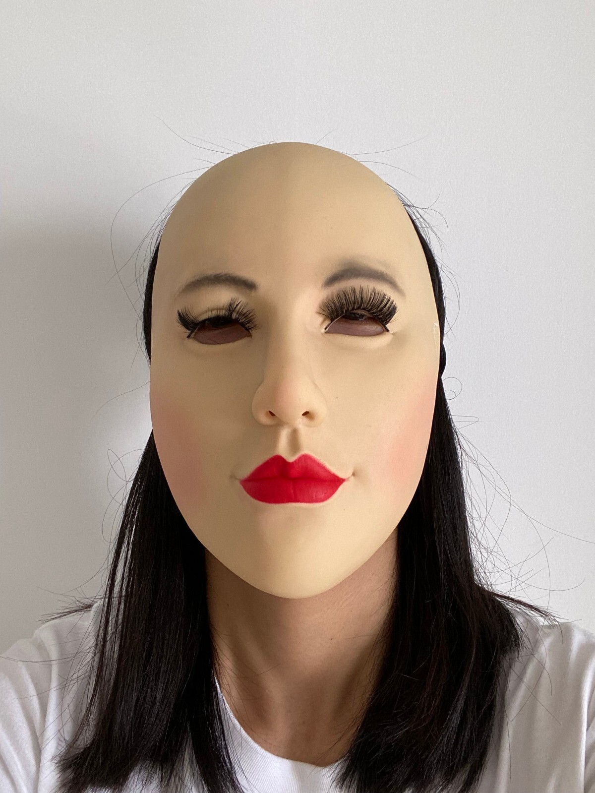 Beauty Mask latex Female Mask Halloween Costumes performance Half Face