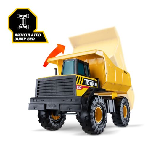 Tonka Steel Classics Mighty Dump Truck Giocattolo Durevole per Gioco Fantasioso - Foto 3 di 9