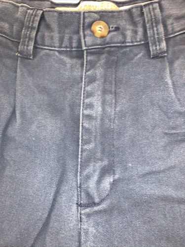 Faded Glory Boys Pleated Khakis Size 8 Slim Navy - Picture 4 of 6