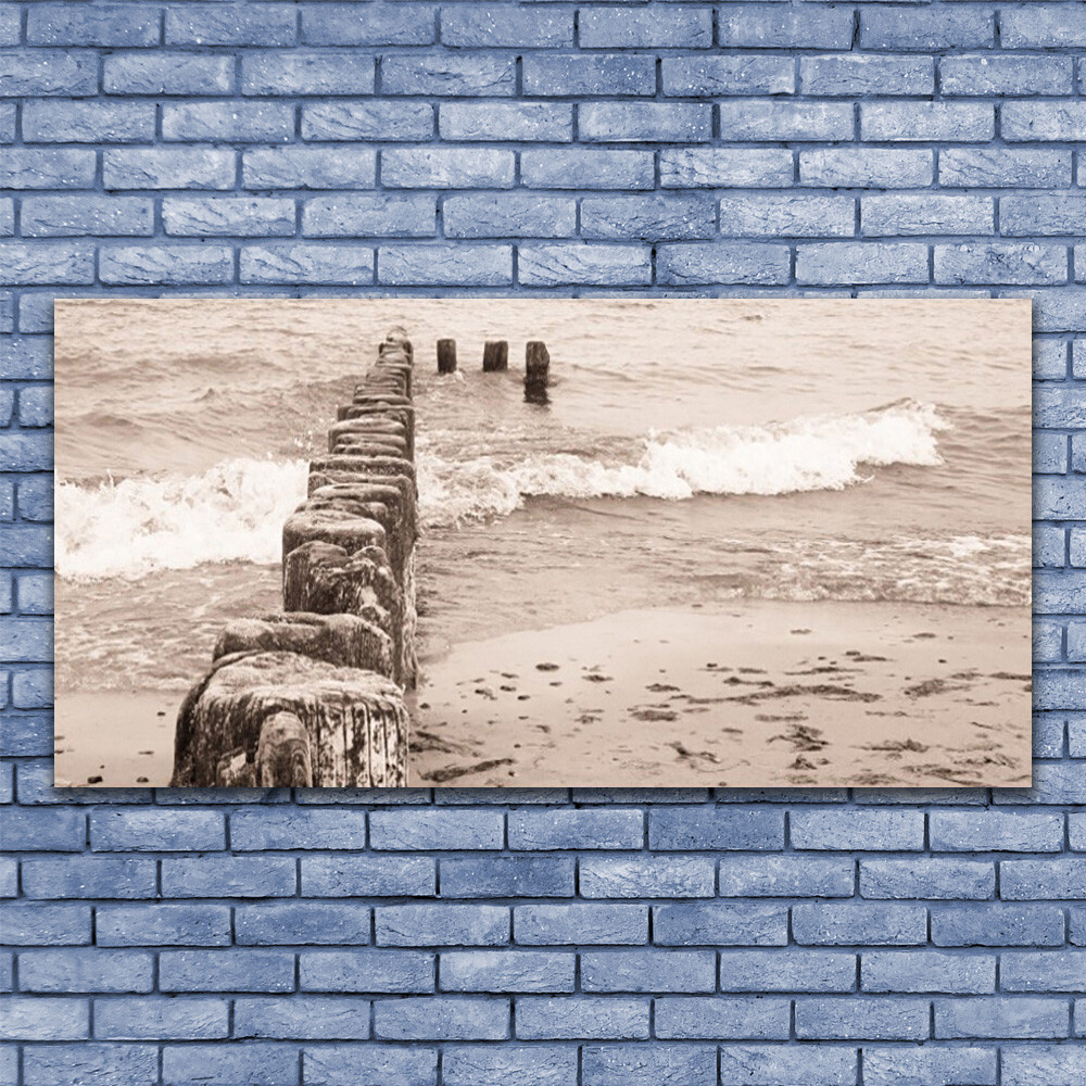 Image architecture de plage impression sur toile 140x70cm pour créer un salon style vacances