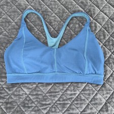 Prana Sport Bra Women Small Teal Strappy Yoga Racerback Momento B12