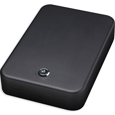 Bulldog Personal Safe 9.5x6.5x2' Key Lock Steel with Security Cable Steel Black