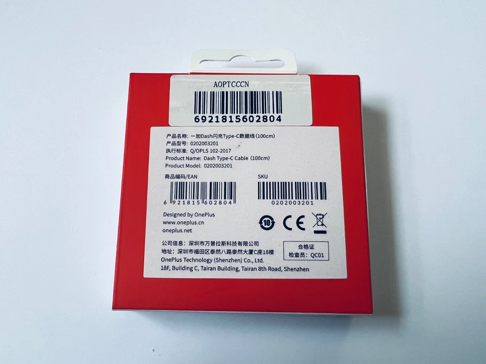 Genuine 1+ Oneplus Dash Fast USB C Charger sync cable in Flat style 100cm 1m - Image 2 of 3