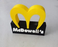 Movie Coming To America - McDowell's Sign Desk Art