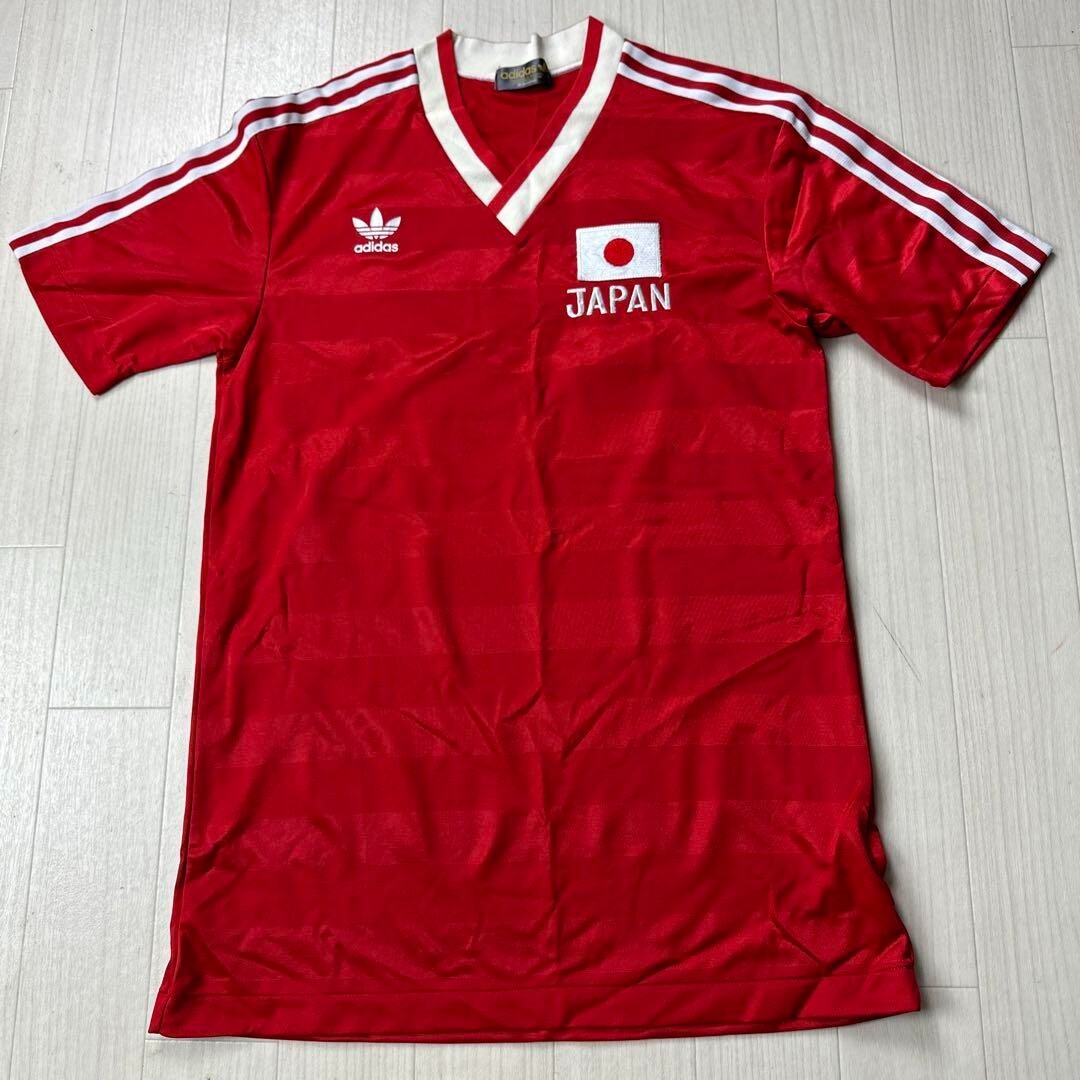 Japan National Team Home O #12 1980's Football Shirt Jersey Adidas