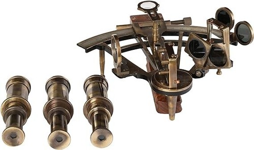 8'' Maritime Antiques Marine Captain Sextant with Wooden Box. - Picture 11 of 13