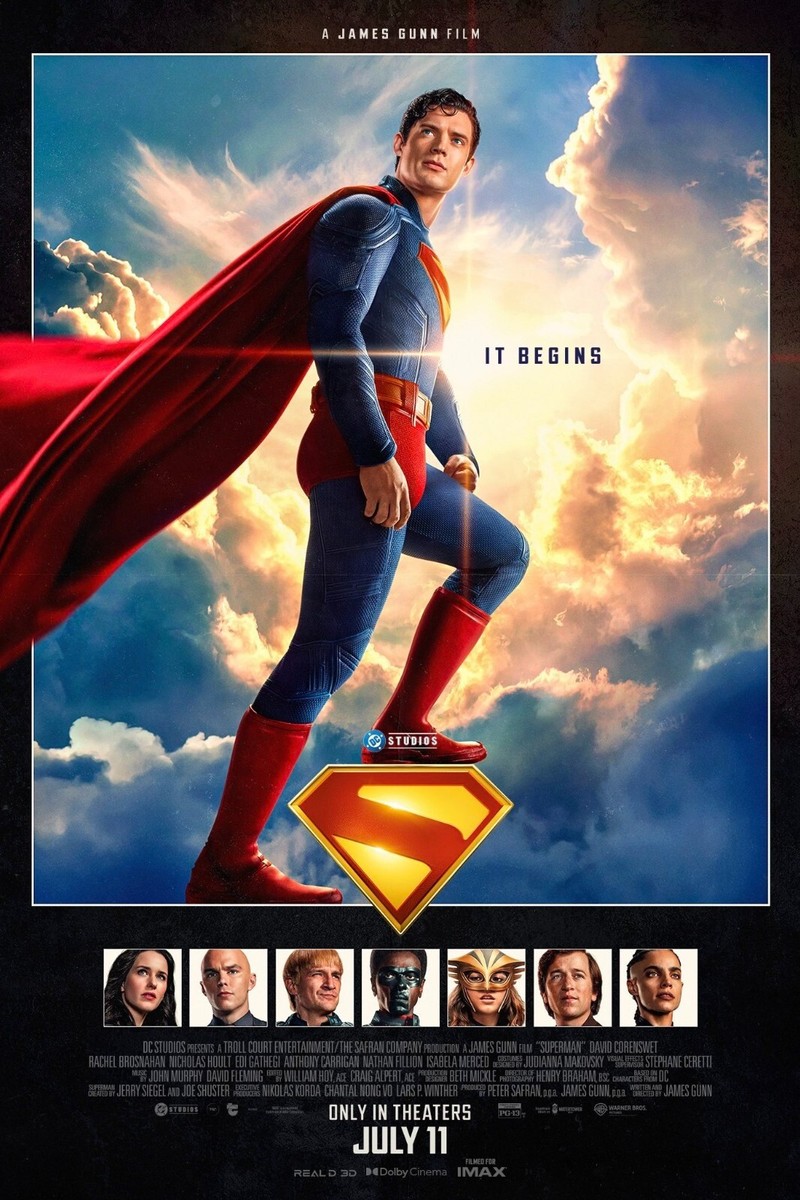 スーパーマン superman 2025 映画　ポスター　両面　us版　額付き s-l1200.jpg