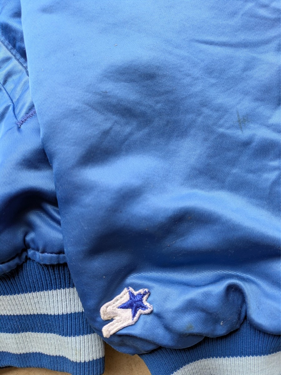 LA Dodgers 80s STARTER satin bomber jacket L blue MLB