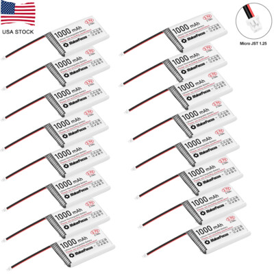 3.7V 1000mAh Lithium Lipo Rechargable Battery for Arduino Nodemcu ESP32 Board