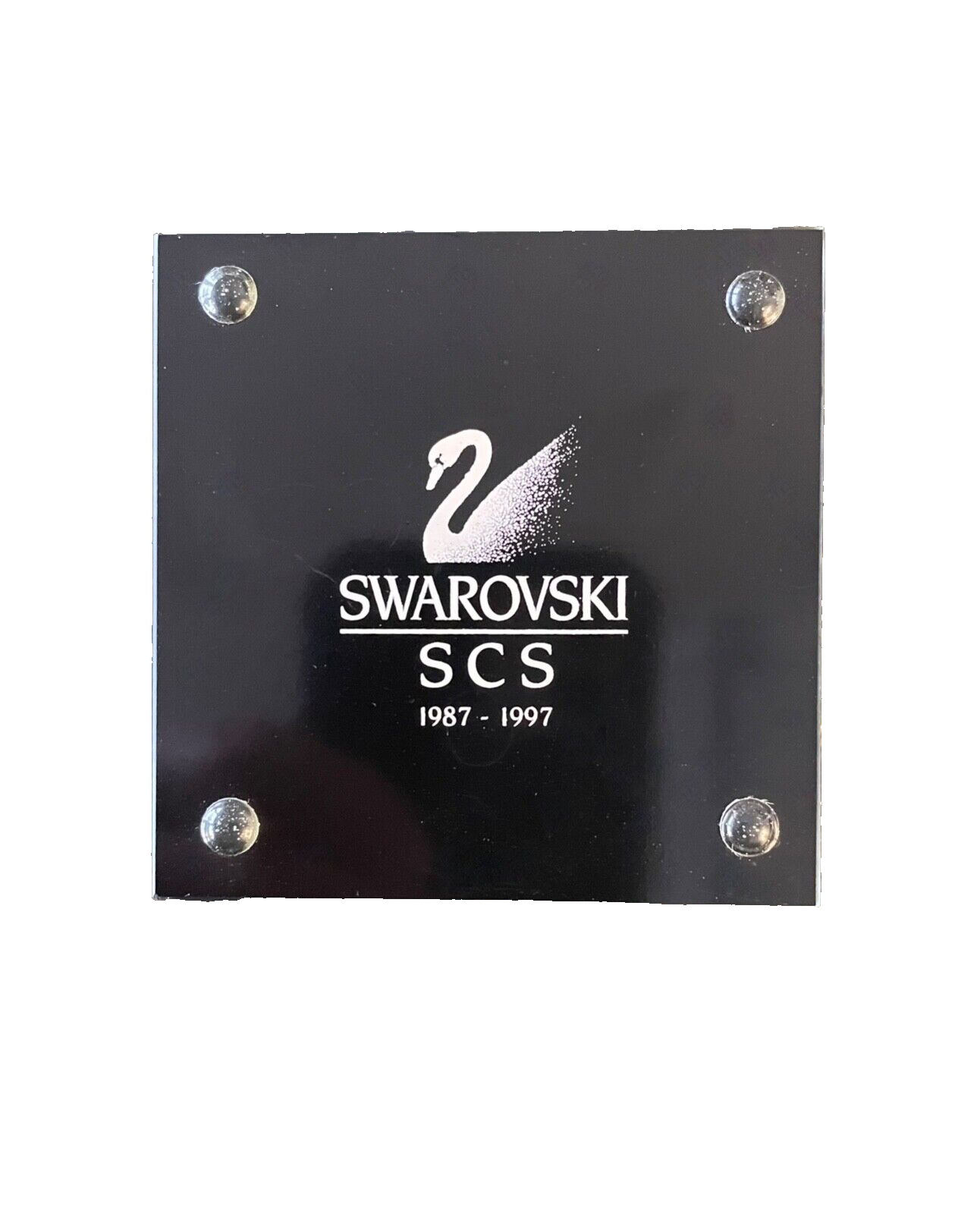 SWAROVSKI 3 INCH SQUARE GLASS DISPLAY PLATE eBay