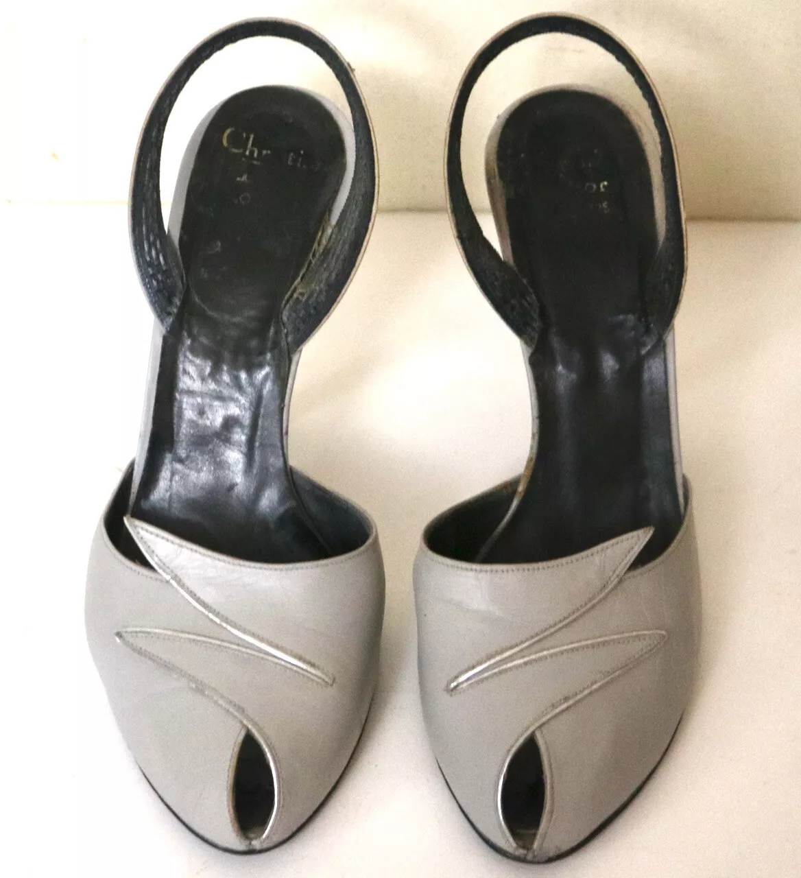 Chaussures Christian Dior vintage écharpe dos 8 M