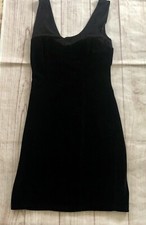 G By Guess Size Small Black Velvet Dress Sheer