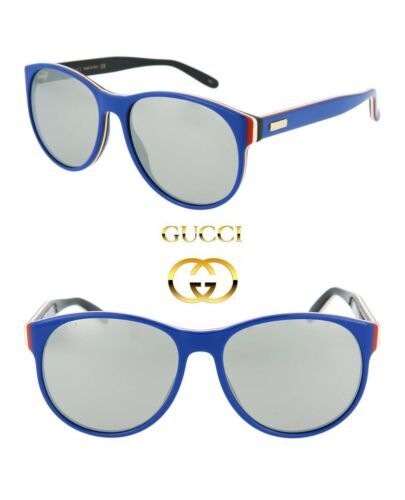 NEW GUCCI OVAL SUNGLASSES GUCCI GG1662SA 006 RED GREY WOMEN