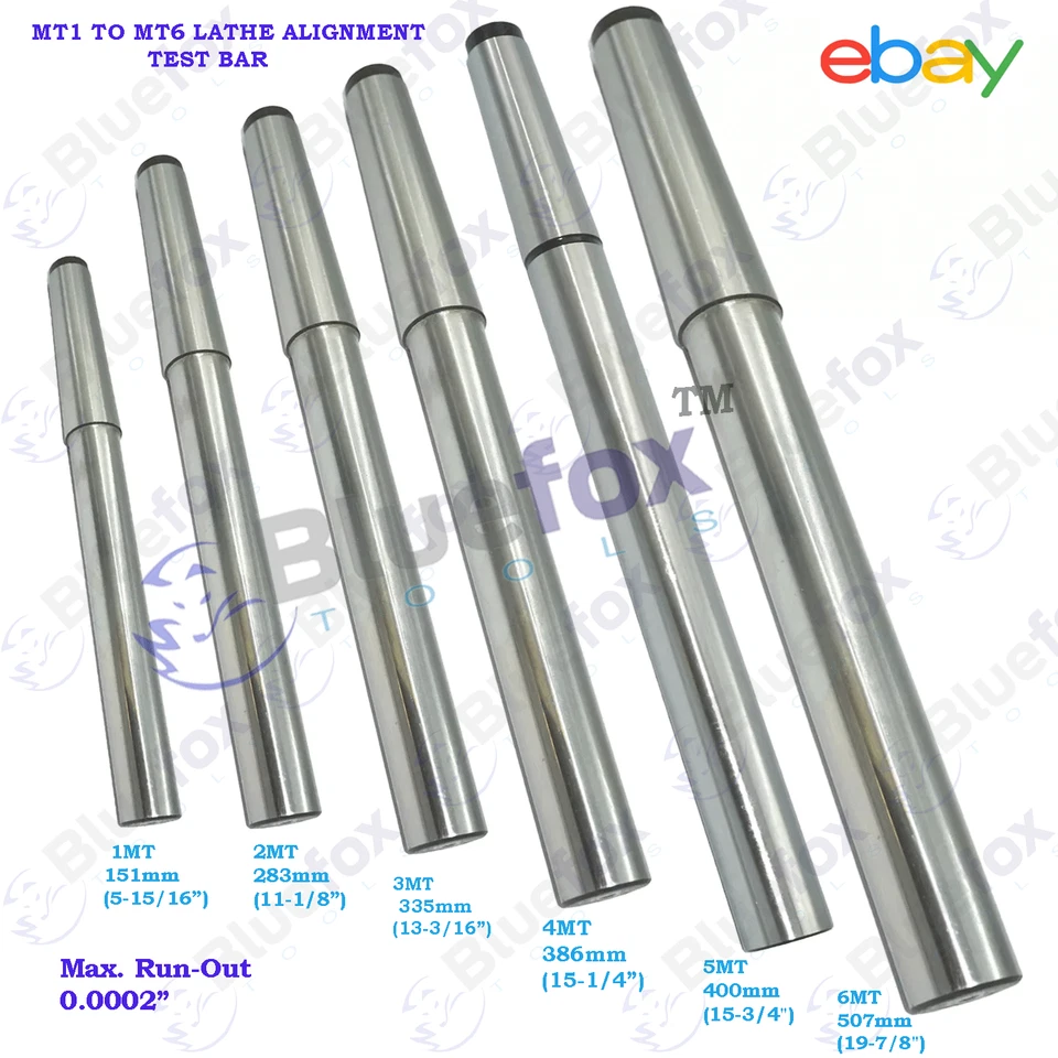 HAWK PARALLEL TEST BAR MORSE TAPER 1MT 2MT 3MT 4MT 5MT 6MT ENGINEERING TOOLS