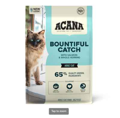 ACANA Bountiful Catch Salmon Catfish and Herring Dry Cat Food, 10 lbs.