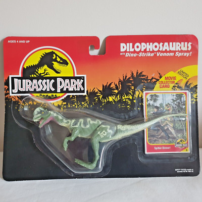 Jurassic Park Dilophosaurus Dino-Strike Kenner MOSC Spielfigur VERSIEGELT VTG
