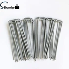 NEW 100PCS 6-Inch Landscape Staples Sod Staples Garden Stakes Square Pins Sturdy