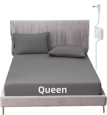 Grounding Sheet Queen Size with 15Ft Cord, 90 Organic Cotton  10 Silver Fiber