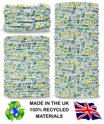 Giraffe Multifunktion Kopfbedeckung Maske Mütze Schal Beanie Haarband 100 % hergestellt in UK