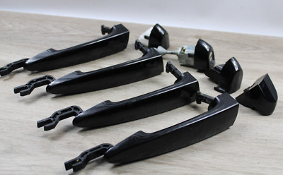 07-13 BMW X5 E70 X5M FRONT & REAR EXTERIOR DOOR HANDLES SET OF 4 BLACK!