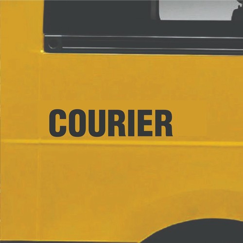 2x Courier Car, Van or Truck Stickers decal delivery vinyl 222mm x 50mm - Picture 3 of 5