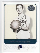 2001 Fleer Greats of the Game Bob Cousy Card #6 - HOF Hall of Fame Celtics