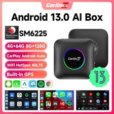 8 128G Android Auto Carplay LED Ai Box Multimedia Players Wireless Android 13