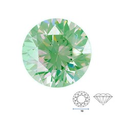 Round Shape Imitation Peridot Faceted Gemstone Sized 10 mm