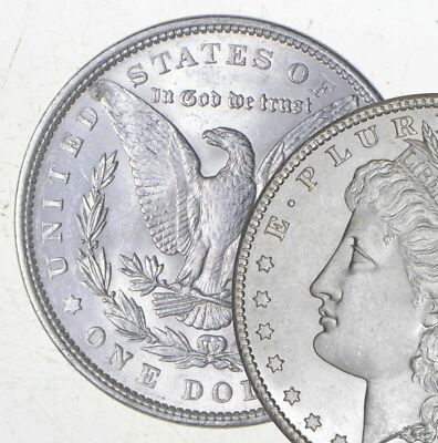 (1) BU/Unc 1880 (P) Philadelphia Morgan Silver Dollar - Brilliant Uncirculated