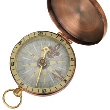 Boussole Randonnée, 50 x 16 mm, Cuivre, Capuchon à Ouverture Automatique