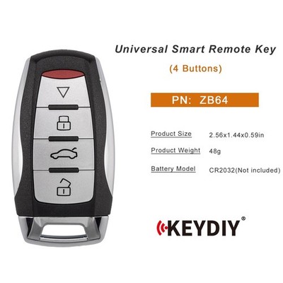 KEYDIY KD ZB64 Universal Smart Remote Key 4 Buttons ZB Smart Series for KD-X4