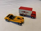 MATCHBOX LESNEY Near Mint Lot of 2 Yellow Car Cargo Truck Vintage Diecast 1970s