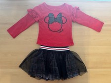 Disney 2 Pice Girl's Tutu Style Dress Minnie Mouse Toddler Size 2T