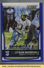 2016 Score Rookies Showcase Signatures 22/99 Byron Marshall #380 Auto READ 0c6