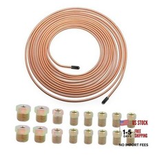 25Ft 3/16 Brake Line Kit with 16PCS Inverted Flare Fittings,Flexible Car Gold
