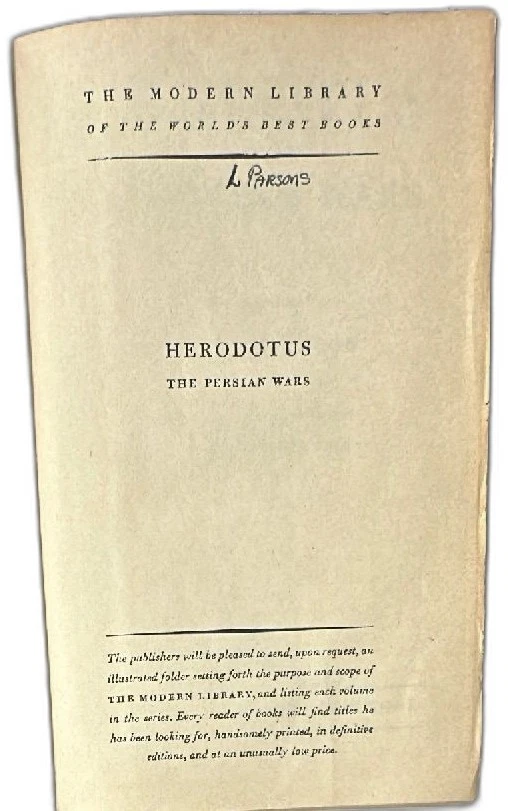Heródoto Las Guerras Persas Biblioteca Moderna 1942 Traducción Rawlinson Tela Roja Foto 2 de 4