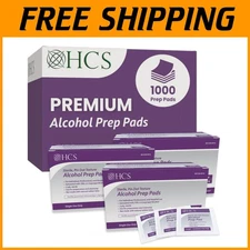 Individually Wrapped Alcohol Swabs - 1000 Pack