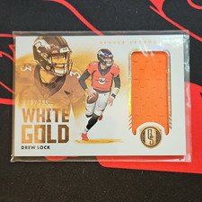 Panini 2021 Gold Standard Drew Lock Denver Broncos White Gold 70 /299