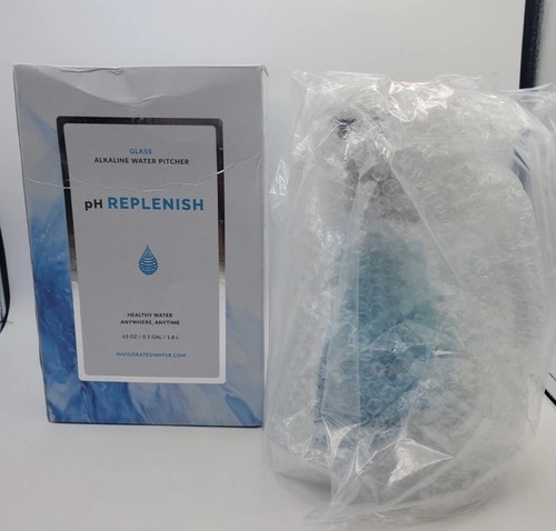 Invigorated Water pH Replenish Glass Alkaline Water Pitcher 63 oz./0.5 Gal/1.8 L