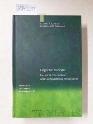 Linguistic Evidence: Empirical, Theoretical and Computational Perspectives (Stud