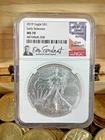 2019 $1 American Silver Eagle - NGC MS70 - Don Everhart Signed Label US mint ER
