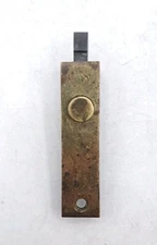Antique Small Spring Loaded Door Latch Cupboard Pantry Lock Cast Brass Hardware 