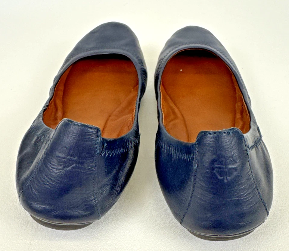 Zapatos de ballet para mujer Lucky Brand LK-Emmie2 talla 8,5 M cuero azul Foto 3 de 4
