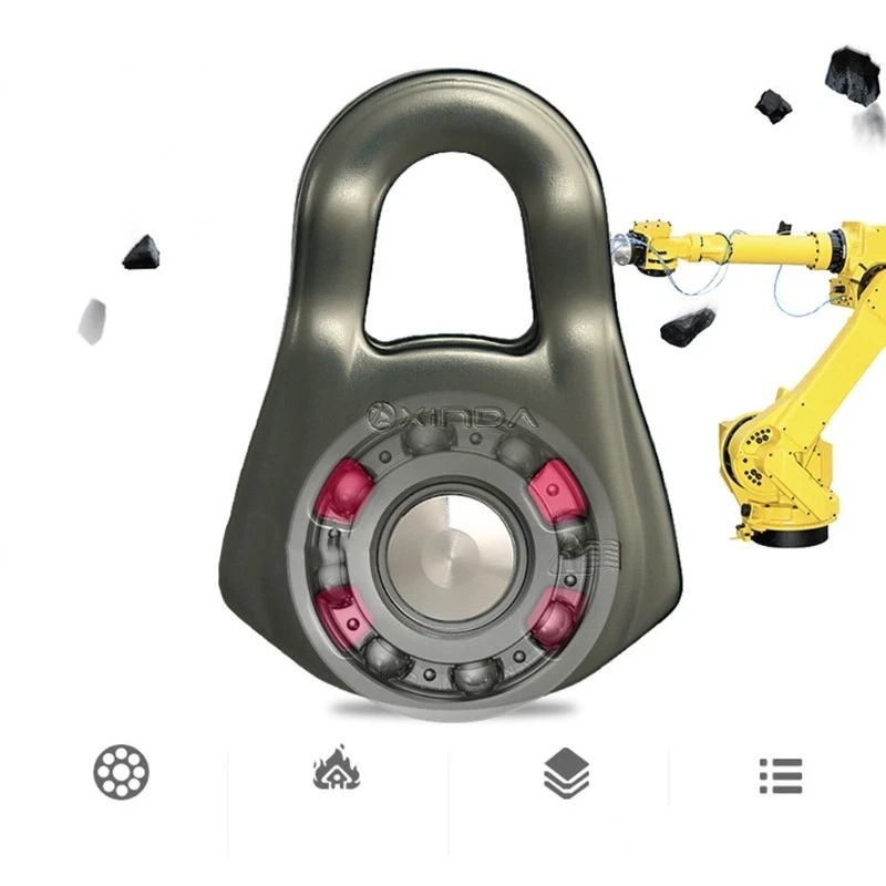 Rodamiento de bolas profesional pequeño de una sola polea para montañismo escalada en roca Foto 4 de 4