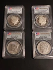2023 $1 Morgan and Peace Silver Dollar 4pc Set PCGS MS70 FS Morgan & Peace