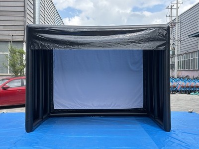10x13x10FT Portable Inflatable Golf Simulator Enclosure Outdoor w/ Impact Screen