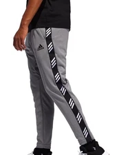 Adidas Mens Pro Madness Basketball Track Pants Heather Gray/Black M