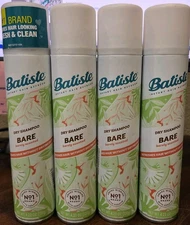 4pk Batiste Dry Shampoo Bare Barely Scented 4.23oz Cans (4H)